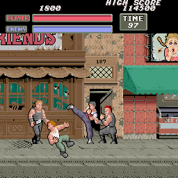 Vigilante (Arcade) screenshot: High kick
