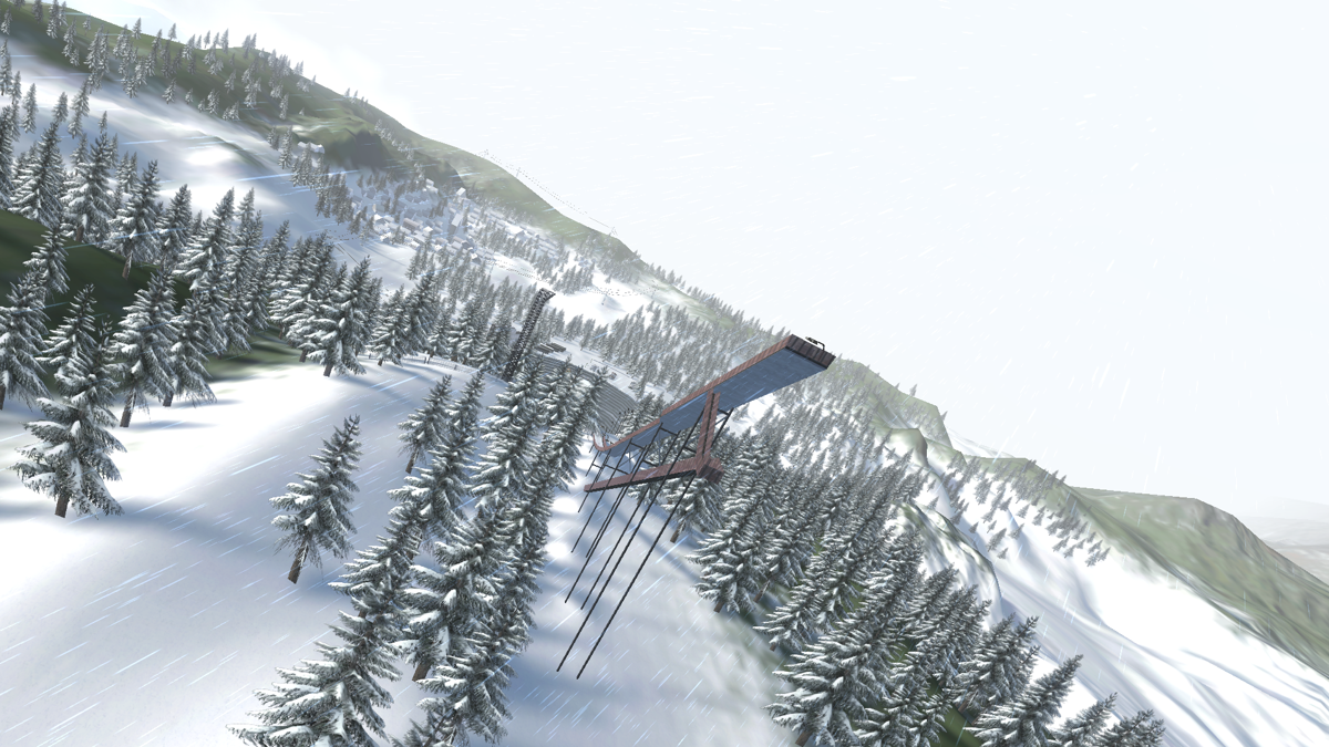RTL Ski Jumping 2007 (Windows) screenshot: Jump hill view