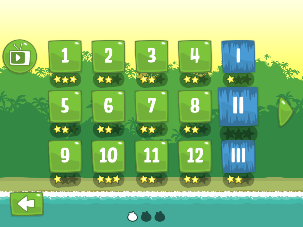 Bad Piggies (Windows) screenshot: Level selection panel