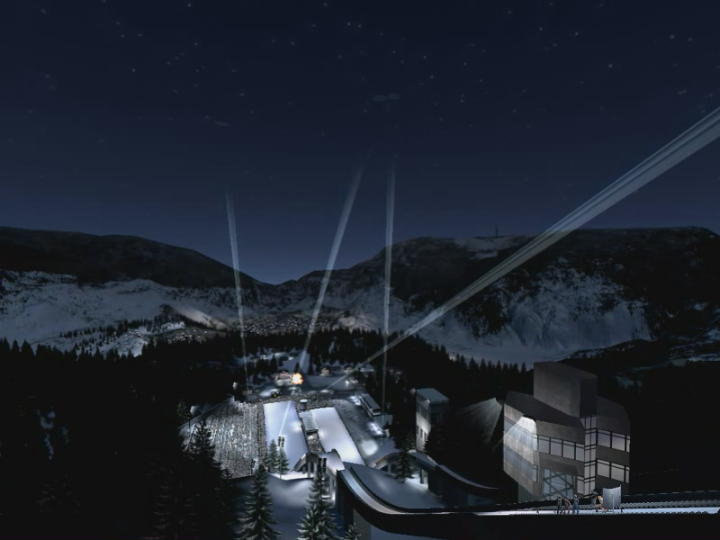 RTL Ski Jumping 2007 (Windows) screenshot: Stadium