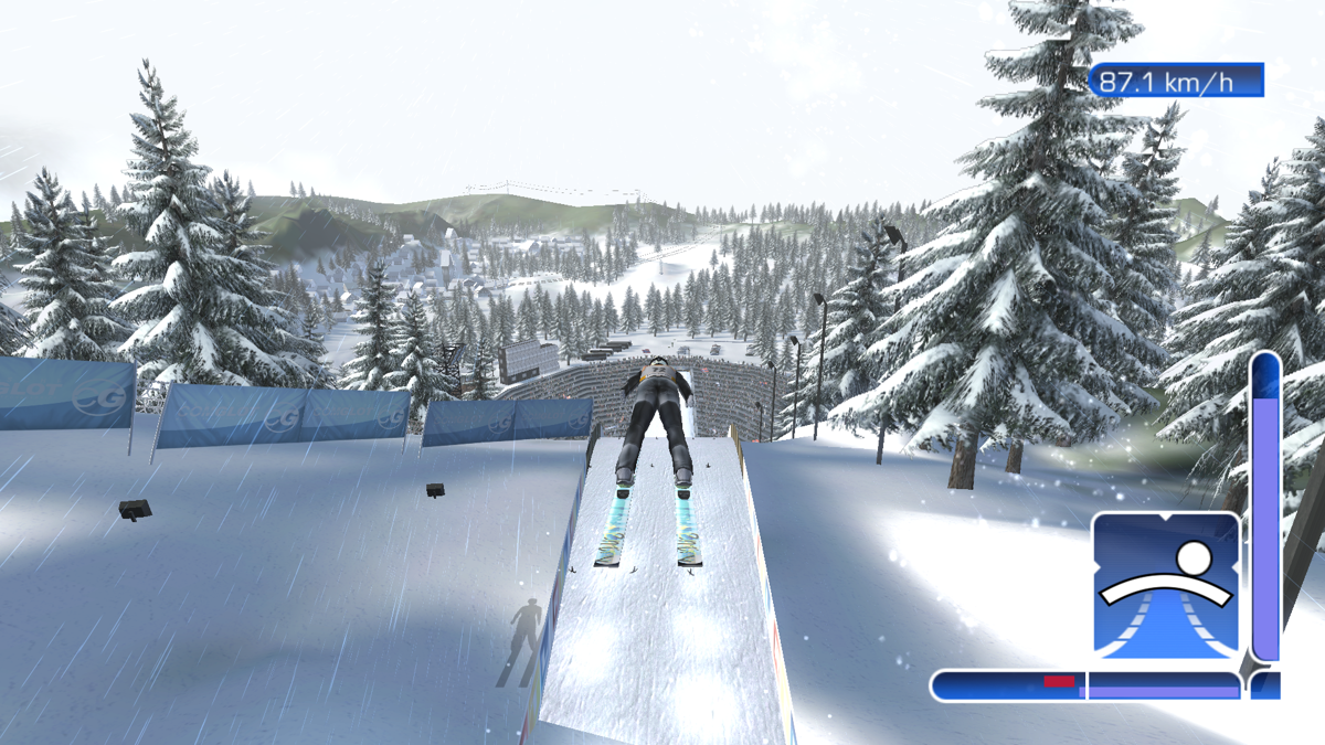 RTL Ski Jumping 2007 (Windows) screenshot: Back camera view