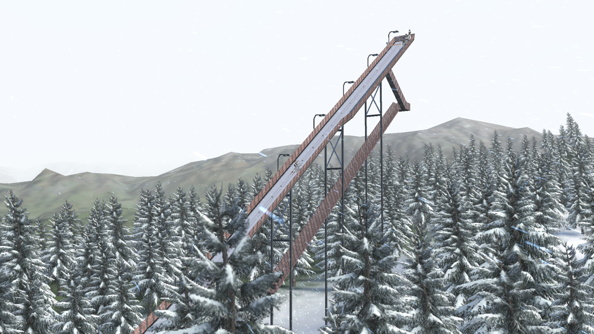 RTL Ski Jumping 2007 (Windows) screenshot: Far view