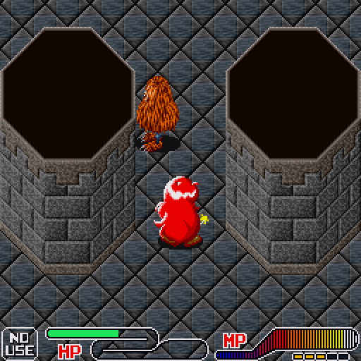 Étoile Princesse (Sharp X68000) screenshot: A weird dude is trying to ambush me in the tower