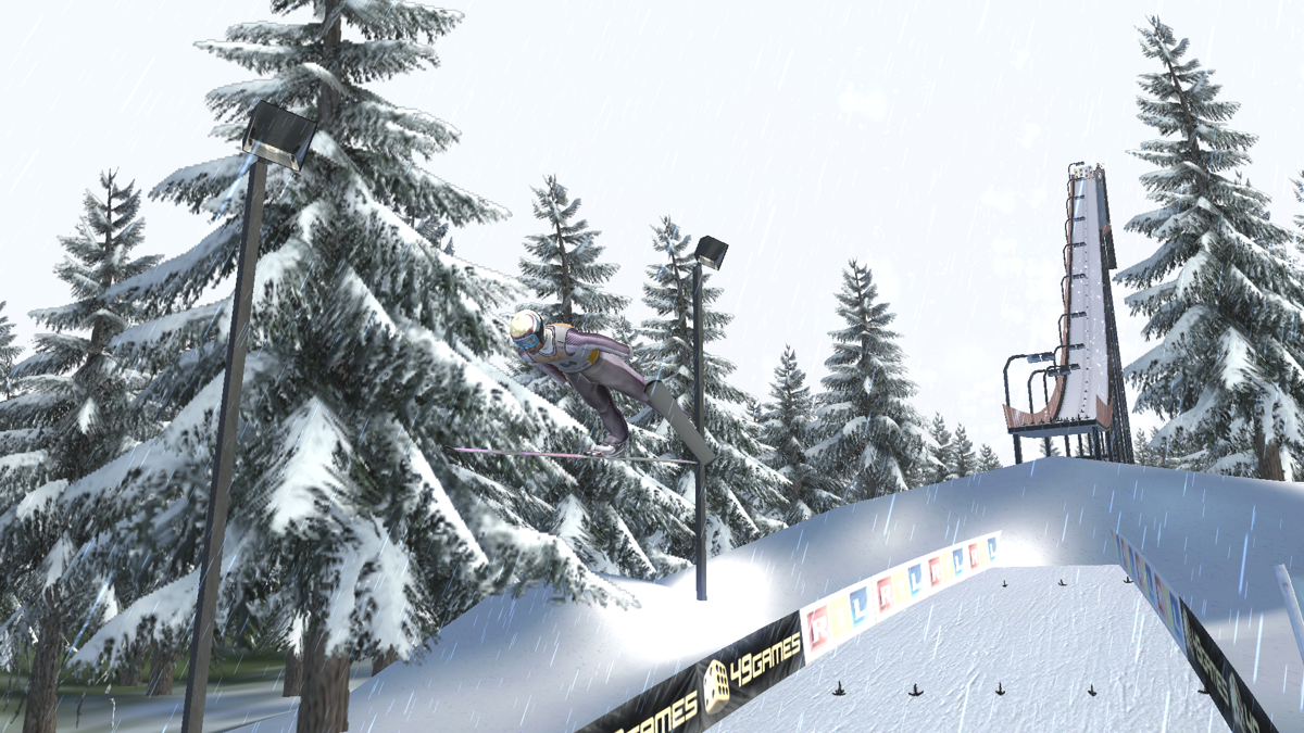 RTL Ski Jumping 2007 (Windows) screenshot: At the height of the lighthouse