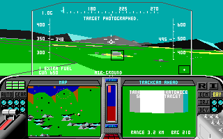 F-19 Stealth Fighter (DOS) screenshot: Target Photographed