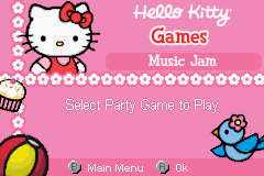 Hello Kitty: Happy Party Pals (Game Boy Advance) screenshot: Select Party Game to Play