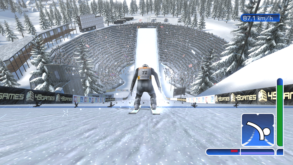 RTL Ski Jumping 2007 (Windows) screenshot: Landing