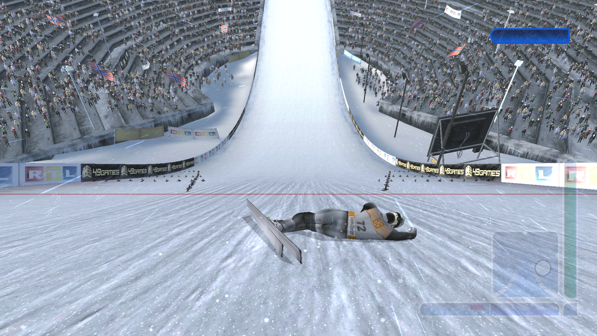 RTL Ski Jumping 2007 (Windows) screenshot: Failed again