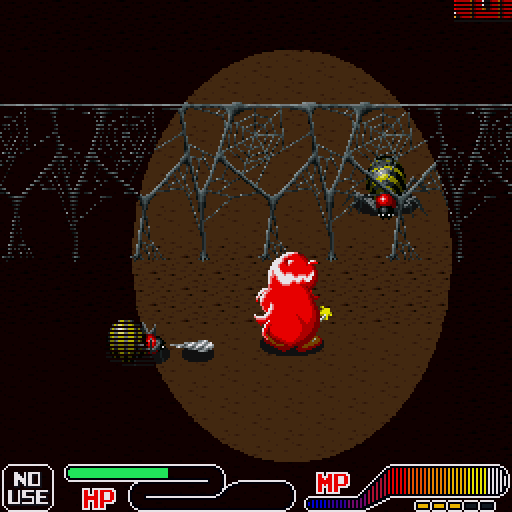 Étoile Princesse (Sharp X68000) screenshot: Uh-oh, spider web!..