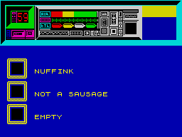 Universal Hero (ZX Spectrum) screenshot: Description.