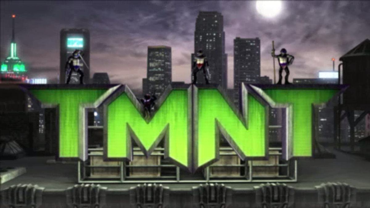 TMNT (Windows) screenshot: Title shown in FMV intro