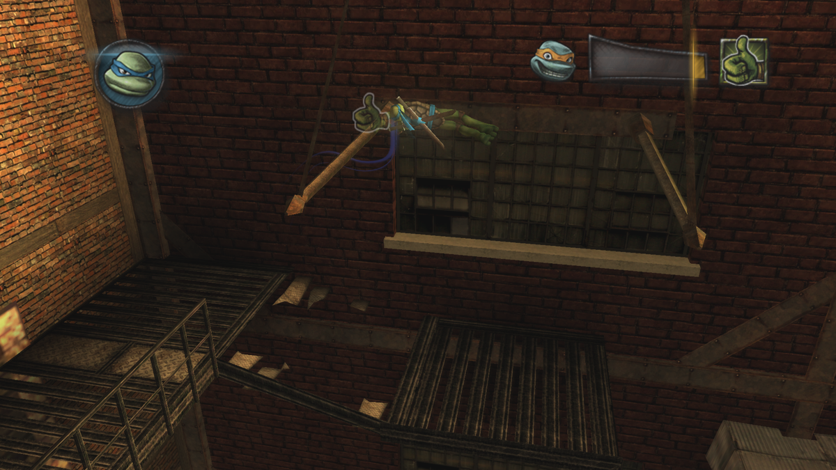 TMNT (Windows) screenshot: Swinging