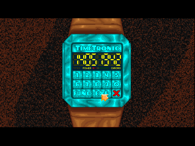 Eksperyment Delfin (DOS) screenshot: Setting time travel clock
