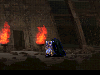 Valkyrie Profile (PlayStation) screenshot: Ancient ruins. Contact with an enemy
