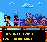 Shantae (Game Boy Color) screenshot: The town is saved! Or is it?