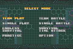 The King of Fighters EX: Neo Blood (Game Boy Advance) screenshot: Main menu