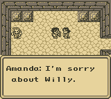 Final Fantasy Adventure (Game Boy) screenshot: Willy, hero's friend, is dead.