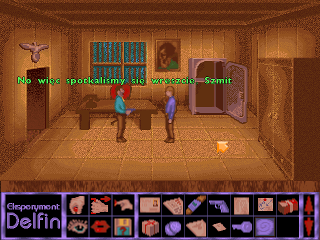 Eksperyment Delfin (DOS) screenshot: Meeting with Grin