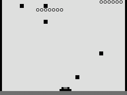 Centipede (ZX81) screenshot: Two centipedes now