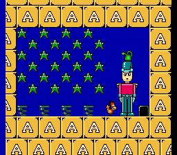 Alfred Chicken (NES) screenshot: Nothing but stars again