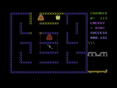 Exorcist (Commodore 16, Plus/4) screenshot: Entering a new maze