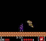 Return of The Ninja (Game Boy Color) screenshot: Stage boss. Tough!