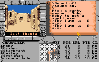 The Bard's Tale Construction Set (Amiga) screenshot: You can view a small map of the explored area near you.