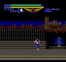 Valis II (TurboGrafx CD) screenshot: This fountain is a checkpoint