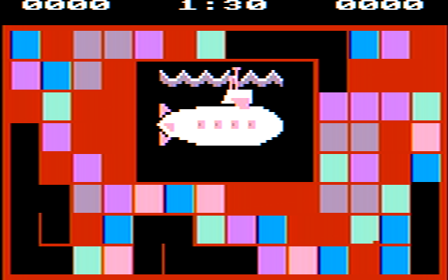 Alphabet Zoo (PC Booter) screenshot: Hang on - your fiendish maze is under construction (CGA, composite)