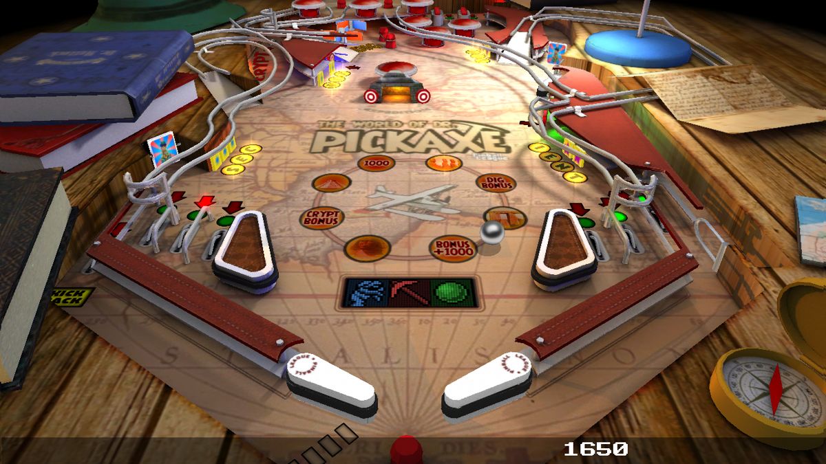 Pinball League: The World of Dr Pickaxe (Windows Apps) screenshot: A game in progress