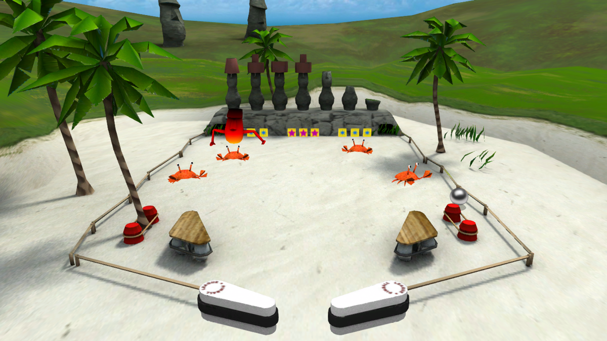 Pinball League: The World of Dr Pickaxe (Windows Apps) screenshot: Easter Island stage