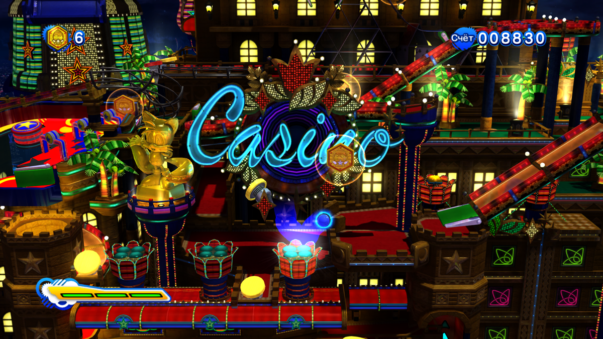 Sonic: Generations - Casino Nights DLC (Windows) screenshot: Upper part of the table, another angle