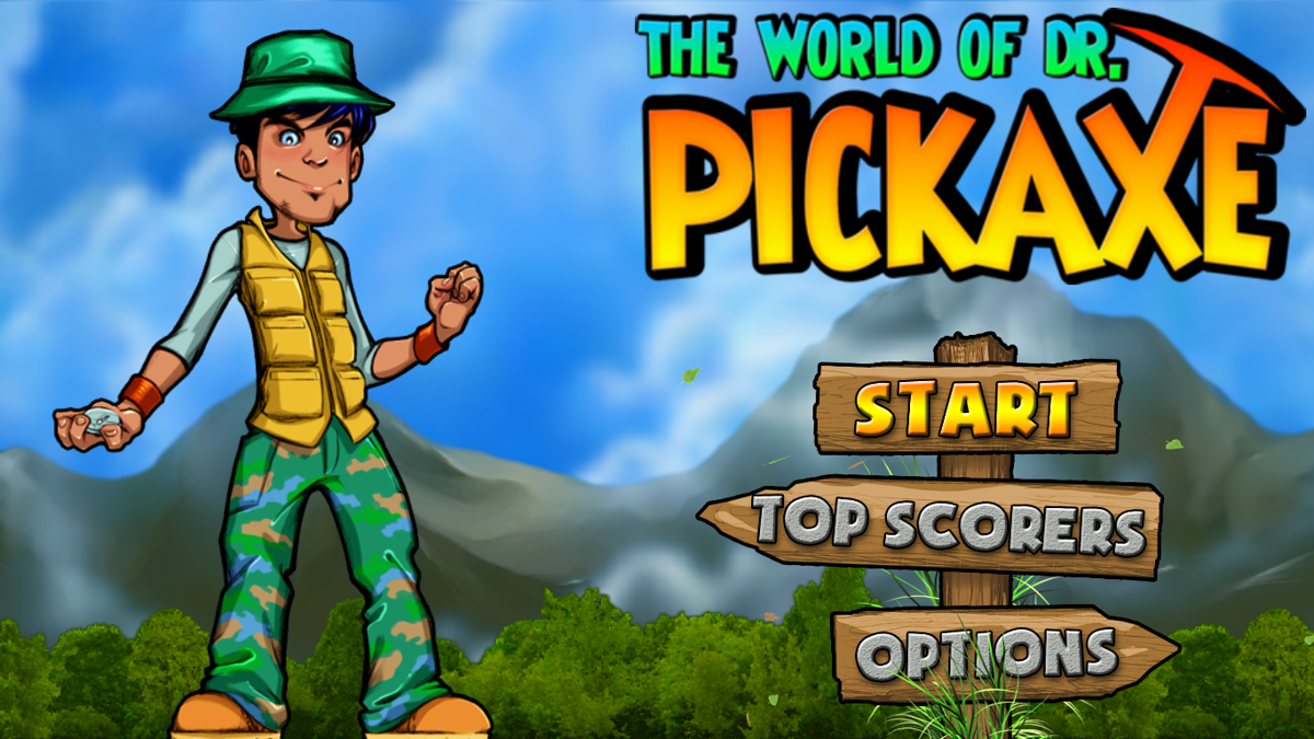 Pinball League: The World of Dr Pickaxe (Windows Apps) screenshot: Main menu