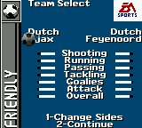 FIFA Soccer 96 (Game Gear) screenshot: Selecting teams