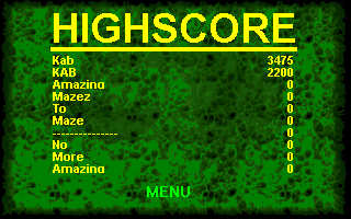 Amazing Mazez to Amaze (Windows) screenshot: Highscore