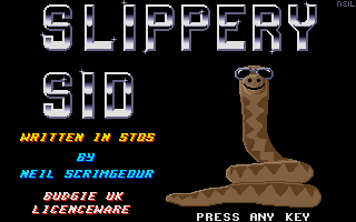 Slippery Sid (Atari ST) screenshot: Title screen