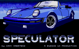 Speculator (Atari ST) screenshot: Title screen