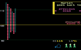 Speculator (Atari ST) screenshot: The market is alive