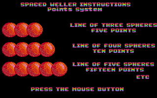 Spaced Weller (Atari ST) screenshot: Explenation of the scoring