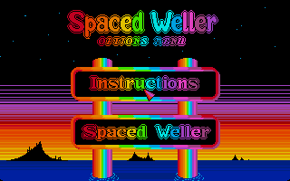 Spaced Weller (Atari ST) screenshot: Second title screen with main menu