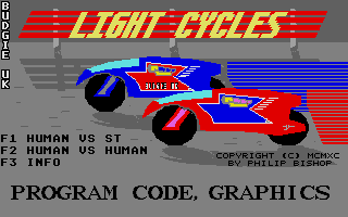 Light Cycles (Atari ST) screenshot: Title screen
