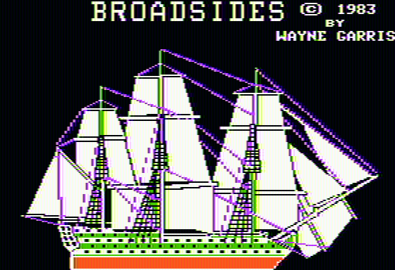 Broadsides (Apple II) screenshot: Title screen
