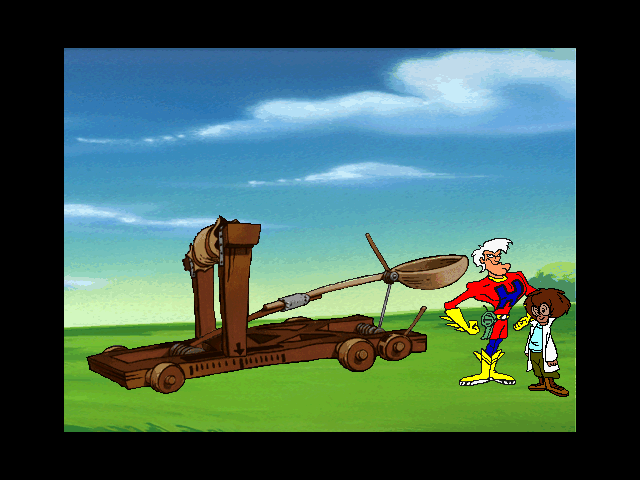 The Adventures of Hyperman (Windows 3.x) screenshot: Catapult