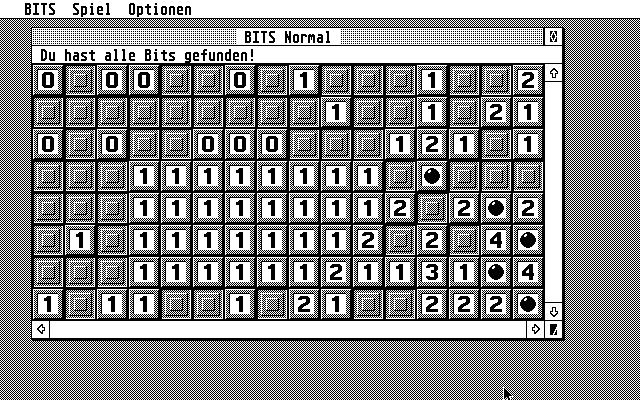 Bits (Atari ST) screenshot: Yes! I found the all
