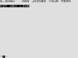 Football Manager (ZX81) screenshot: Offer accepted