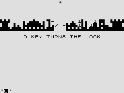 Pimania (ZX81) screenshot: The first puzzle