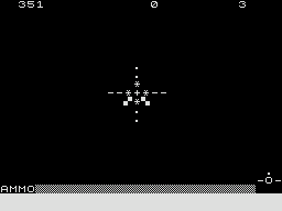 Night Gunner (ZX81) screenshot: Enemy destroyed
