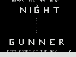 Night Gunner (ZX81) screenshot: Title screen