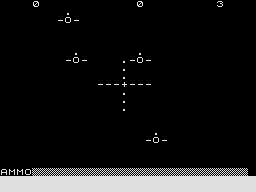 Night Gunner (ZX81) screenshot: Starting out