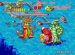 King of the Monsters 2: The Next Thing (Neo Geo) screenshot: Aqua Slug